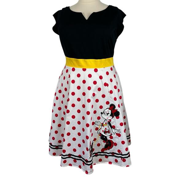Disney Dress Shop Womens 1X Minnie Mouse Figaro Red Polka Dot Retro Cosplay - Picture 1 of 16